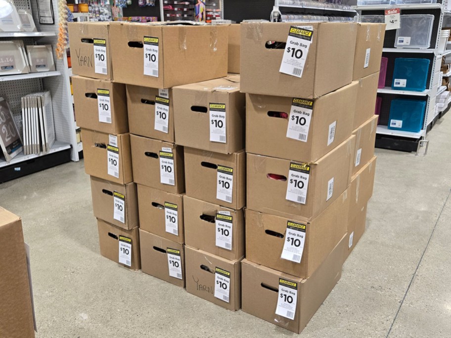 Clearance Grab Boxes at Michaels