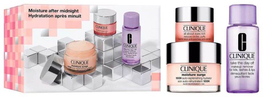 Clinique Moisture After Midnight Skincare Set stock image