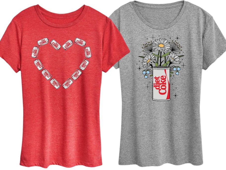 Diet Coke t-Shirts Red & Gray