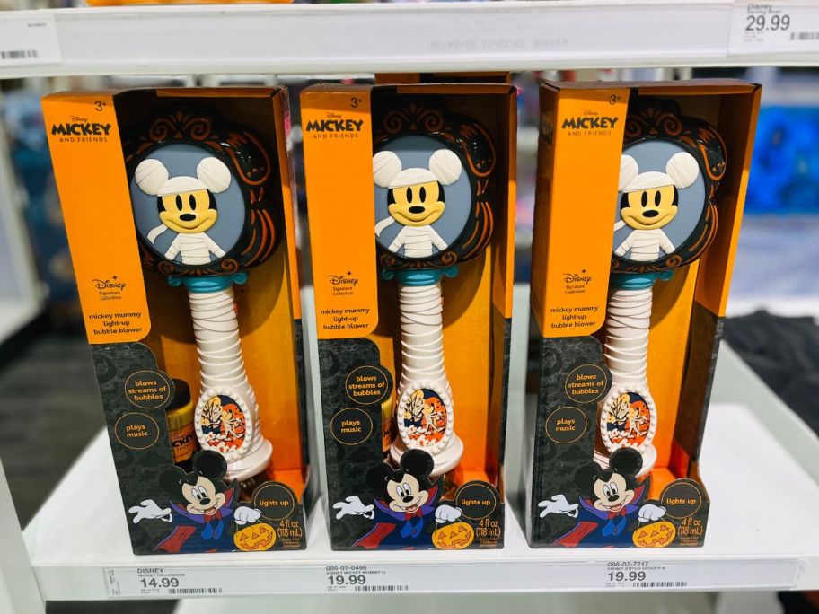 3 white bubble wands in orange boxes