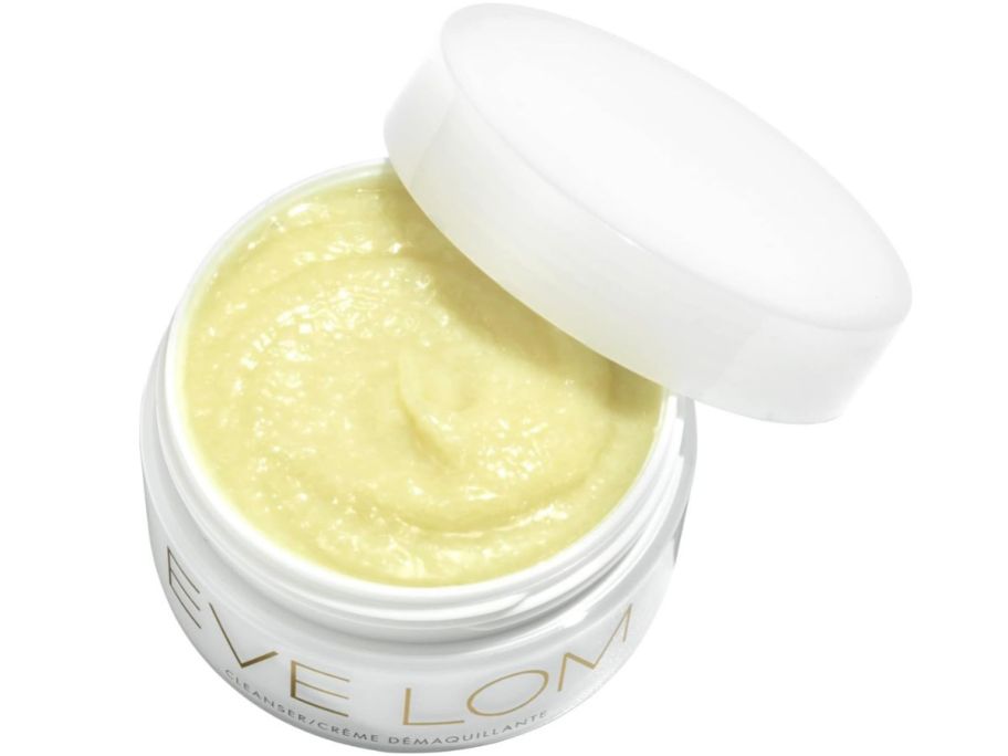 Stoc image of Eve Lom The Orginal Balm Cleanser with the lid open