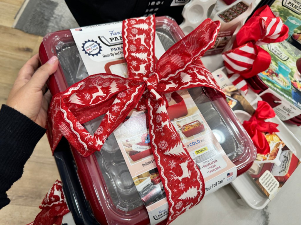 Fancy Panz set with red holiday bow