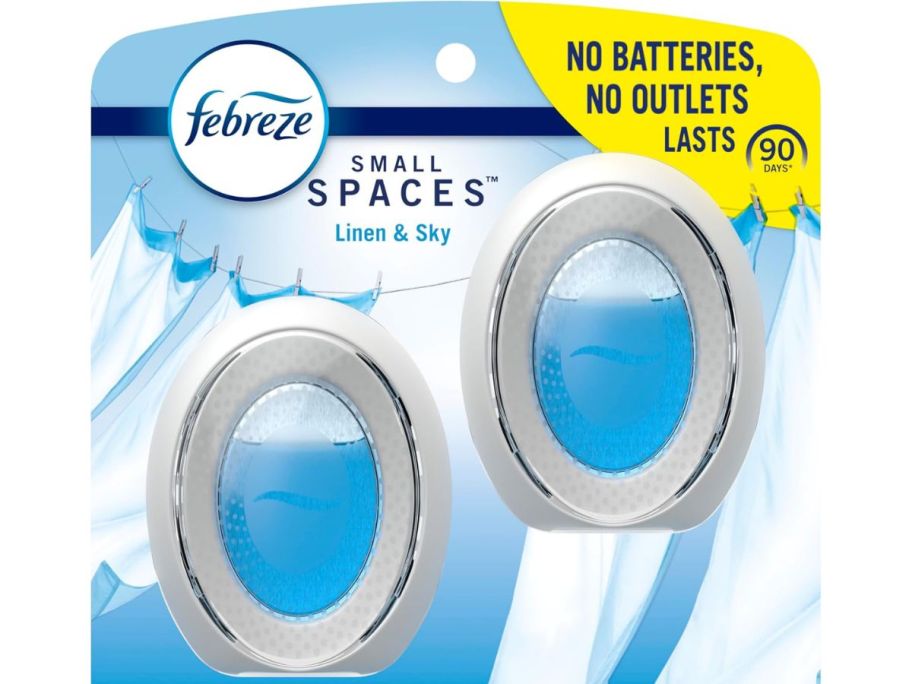 Stock image of Febreze Small Spaces Linen & Sky 2-pack