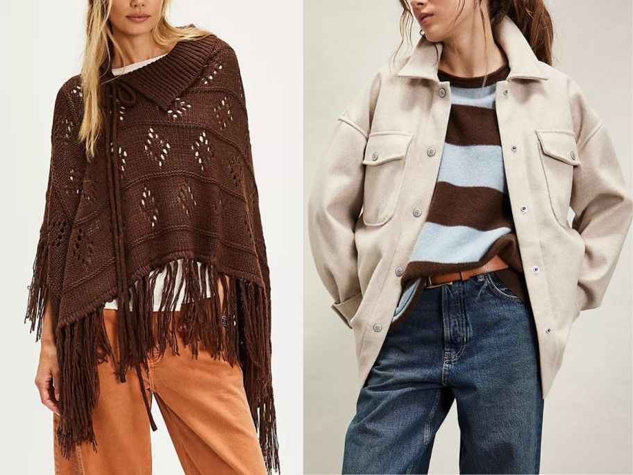 Free People Poncho and Shacket