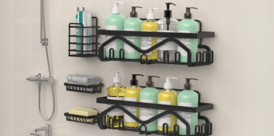 Shower Storage Caddy 5-Piece Set Only $11.99 on Amazon (Reg. $20)