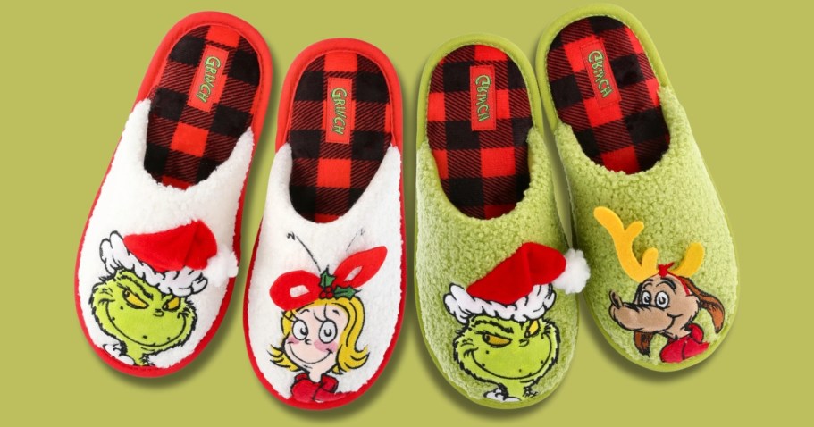 Dr. Seuss Grinch Slippers ONLY $5.98 on Walmart.com (Reg. $15) | Kids & Adults Sizes!