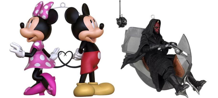 Hallmark Ornaments Mickey & Minnie and Darth Maul