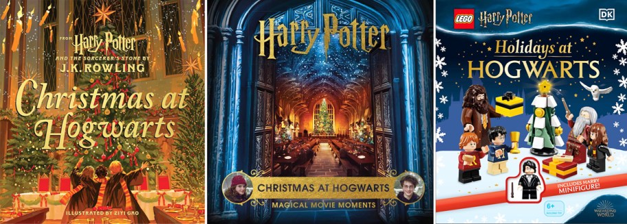 three harry potter christmas books in a row