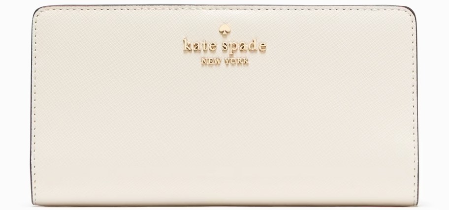 cream colored kate spade wallet