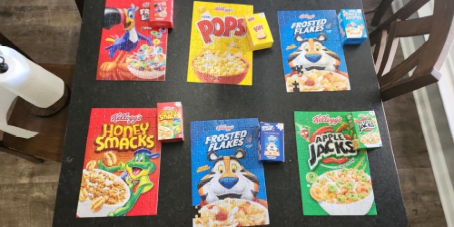 Kellogg’s Cereal Box Puzzles 6-Pack Just $9.97 on Amazon | Fun Stocking Stuffers!