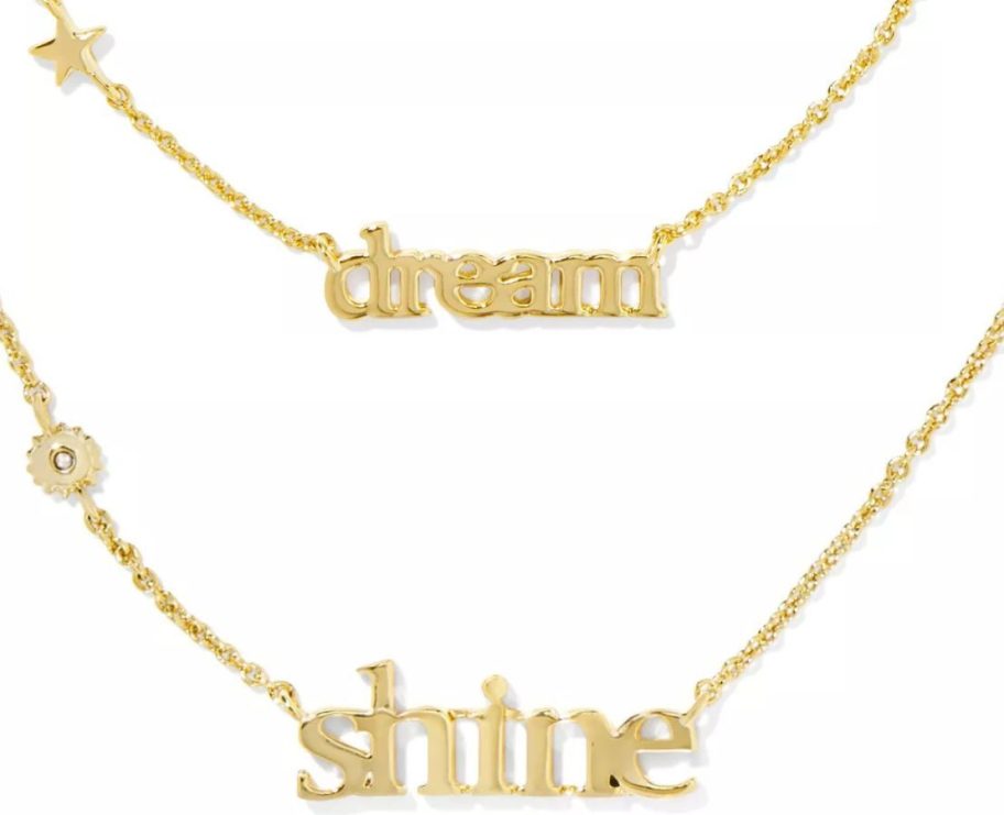 Kendra Scott Dream and Shine and Dream pendant necklaces