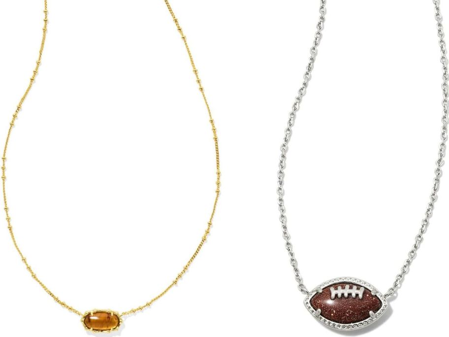 Kendra Scott Bamboo Elisa and Football Pendant Necklace