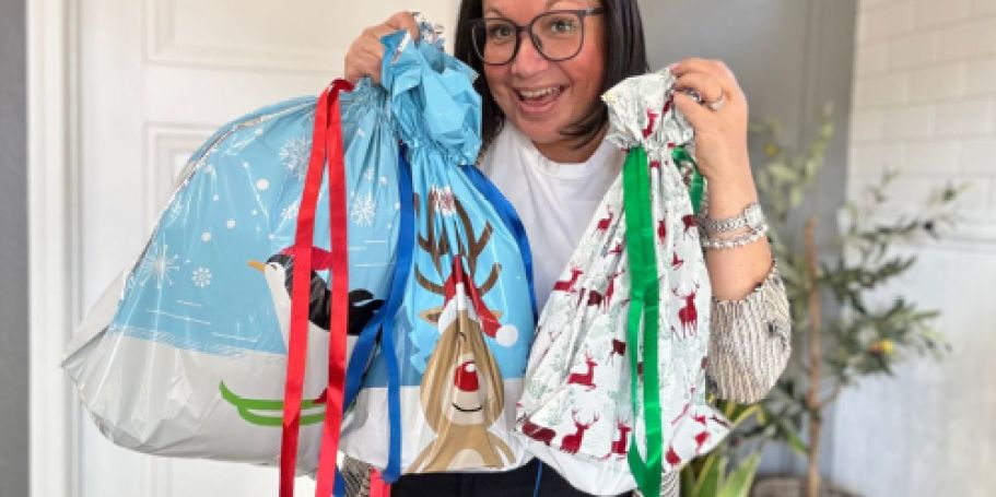 Drawstring Gift Bags & Tags 100-Ct Set from $22.98 Shipped (Lots of Sizes & Designs!)