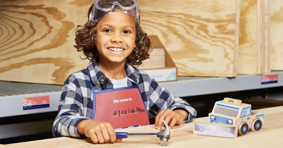 FREE Lowe’s Kids Workshop | Register Today and Make a Toy Snowplow Craft on 1/18