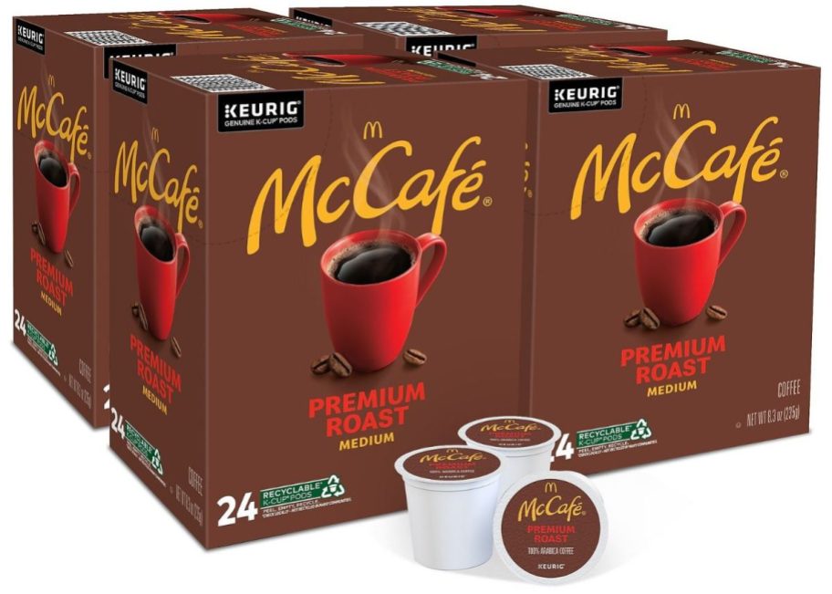 four 24-count boxes of McCafe k-cups