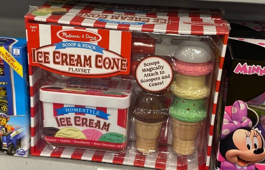 Melissa and doug ice cream toy displayed