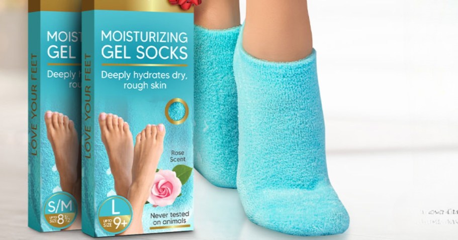 Moisturizing Gel Socks Only $6.98 Shipped on Amazon (Use Them Multiple Times!)