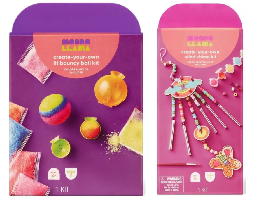 Mondo Llama Bouncy Ball Kit and Wind Chime Kits