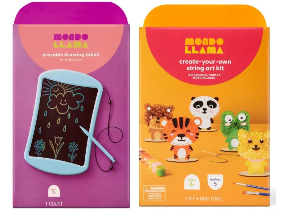 Mondo Llama Drawing Tablet and String Art kits
