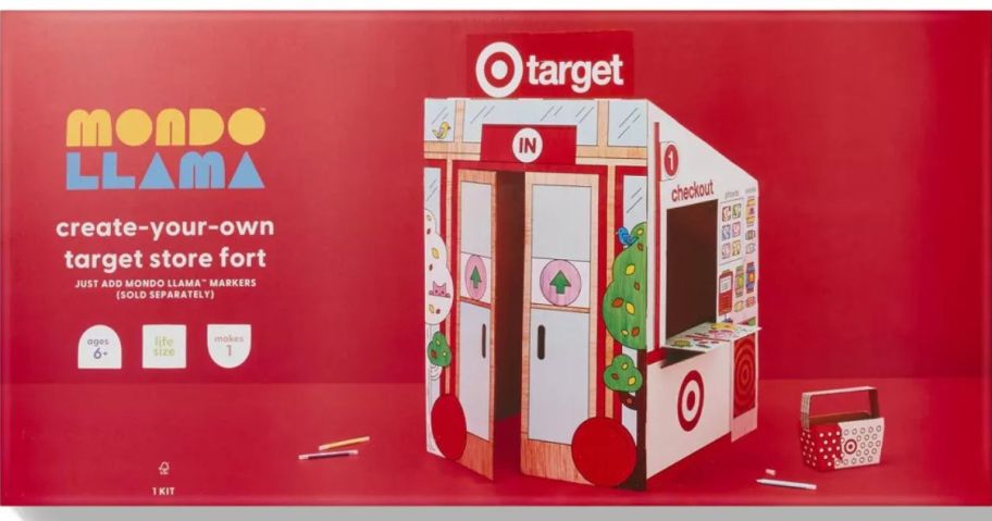 A Mondo Llama Target Store Fort box
