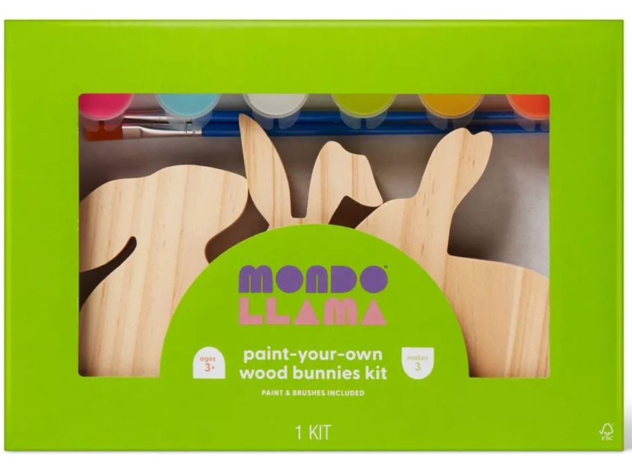 A Mondo Llama Wood Bunnies kit