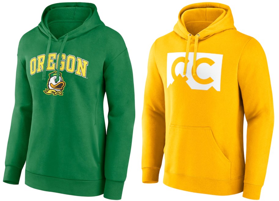 Oregon Ducks & Colorado College hoodies