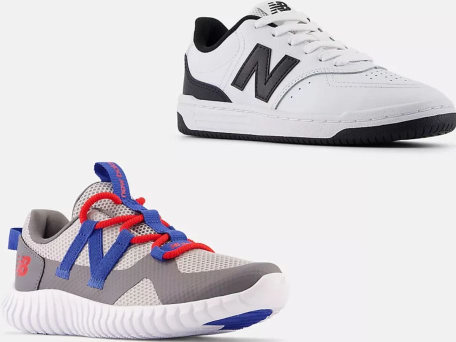 stock images of two new balance shoes