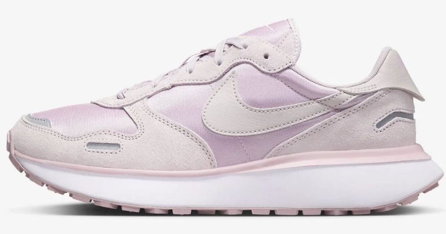 a pink and white womens sneaker