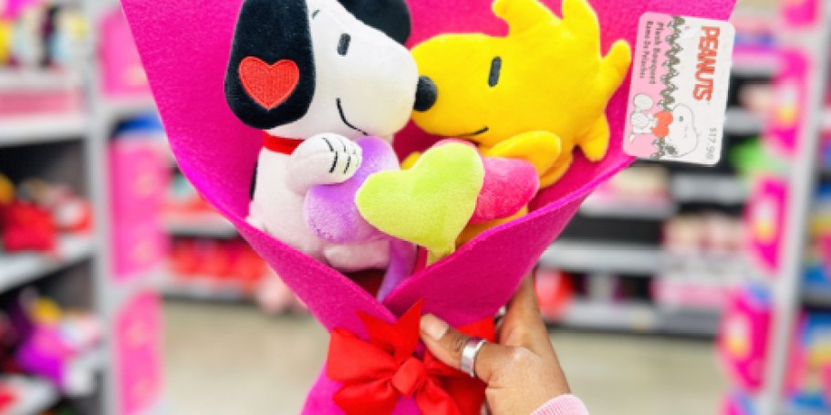 Plush Valentine’s Bouquets from $17 on Walmart.com | Peanuts, Disney, Bluey, & More