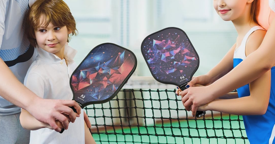 Kids playing with Pickleball Sets