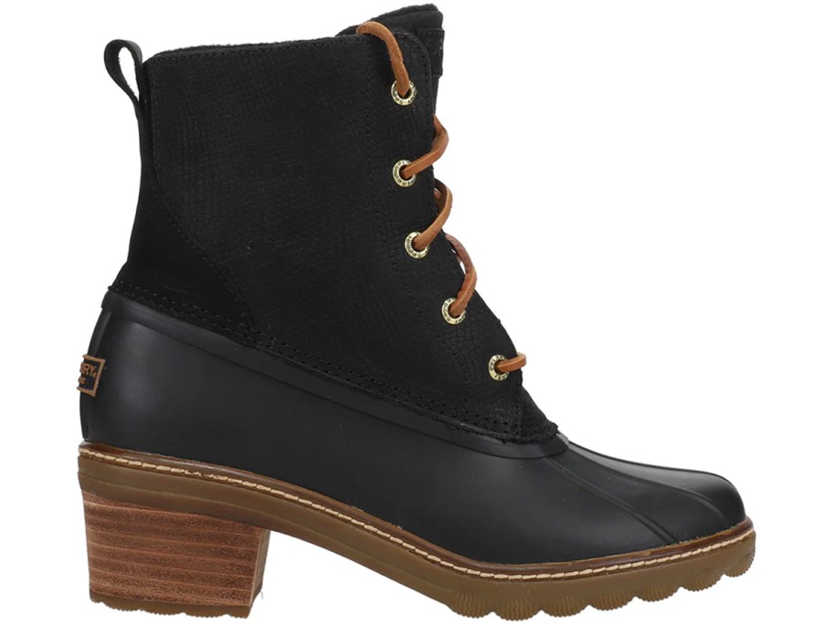 Sperry Women's Saltwater Heel Embossed Lace-Up Boots