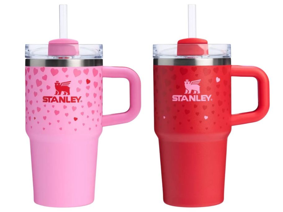 2 Stanley 20 oz Stainless Steel H2.0 Flowstate Quenchers Valentine's Day