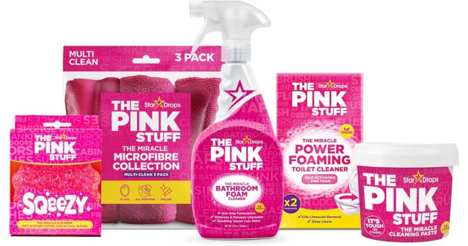 The Pink Stuff Bathroom Cleaning Kit 5&ndash;Piece Bundle
