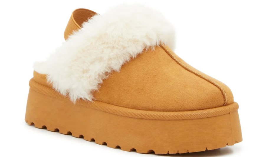 tan platform clog 