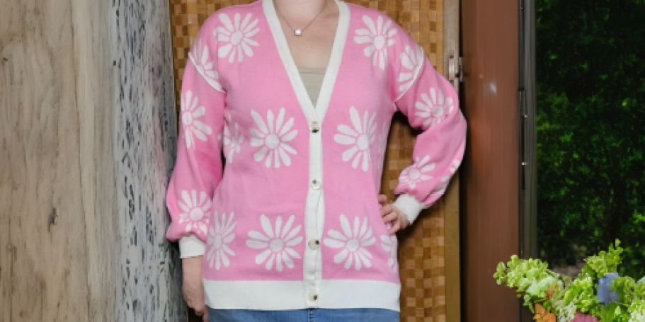 Floral Women’s Cardigan Only $11.91 on Amazon | Four Flowery Colors!