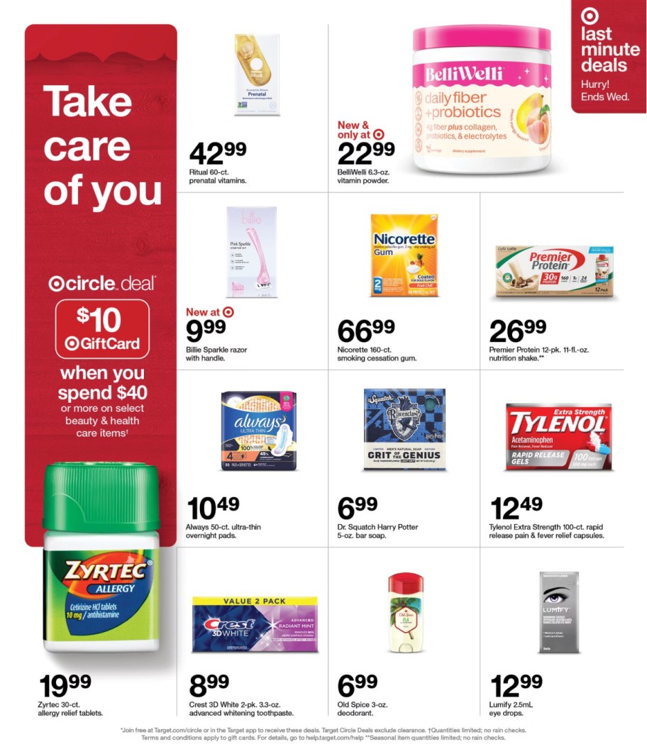 page from Target ad