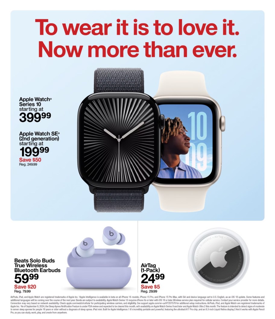 page from Target ad