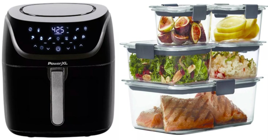 air fryer and food storage containers