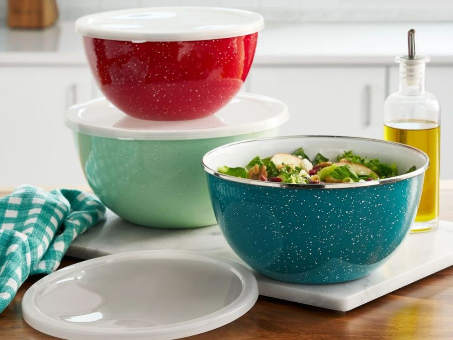 The Pioneer Woman Steel Mixing Bowls 6-Piece Set Only $16.88 on Walmart.com (Reg. $50)