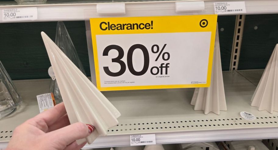 hand holding Threshold Faceted Ceramic Tree