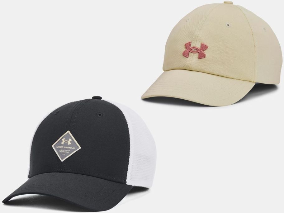 stock images of two under armour hats