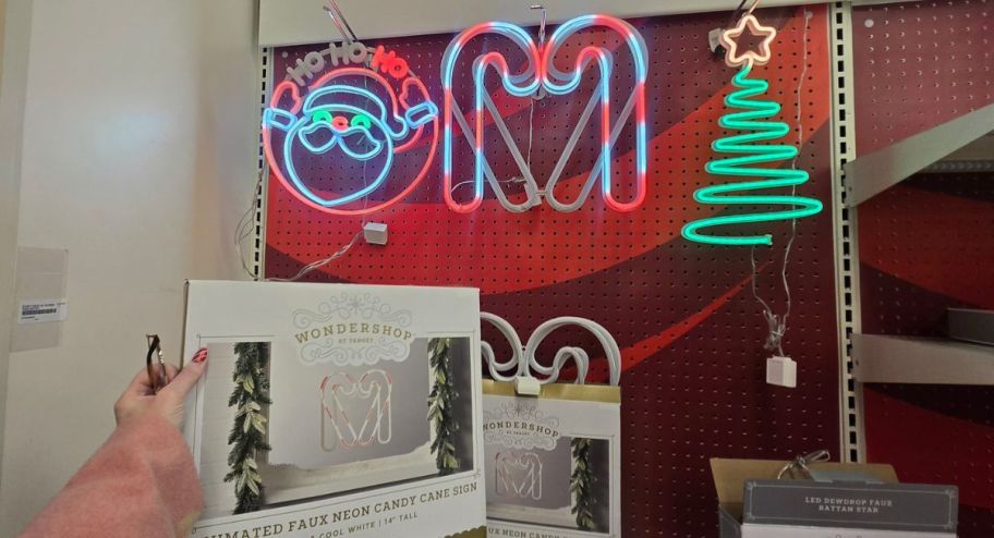 Wondershop Animated Sign displayed at the store