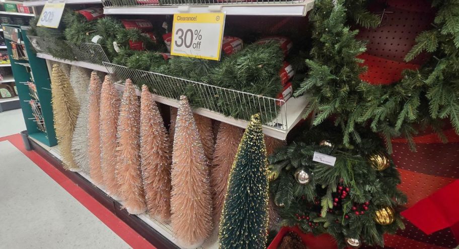 display of Wondershop Christmas tall trees