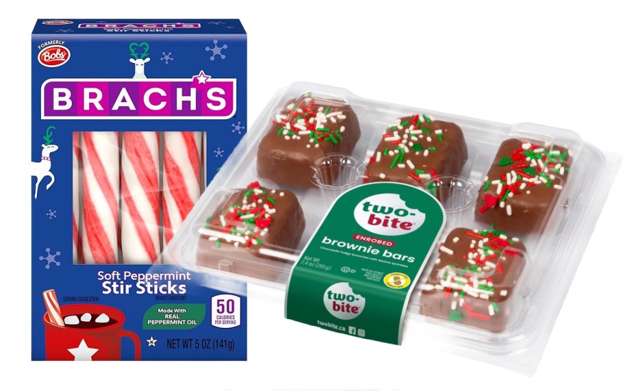 peppermint sticks and brownie bites