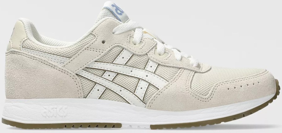 white and tan asics sneakers