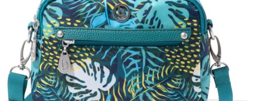 leaf print baggallini oakland crossbody