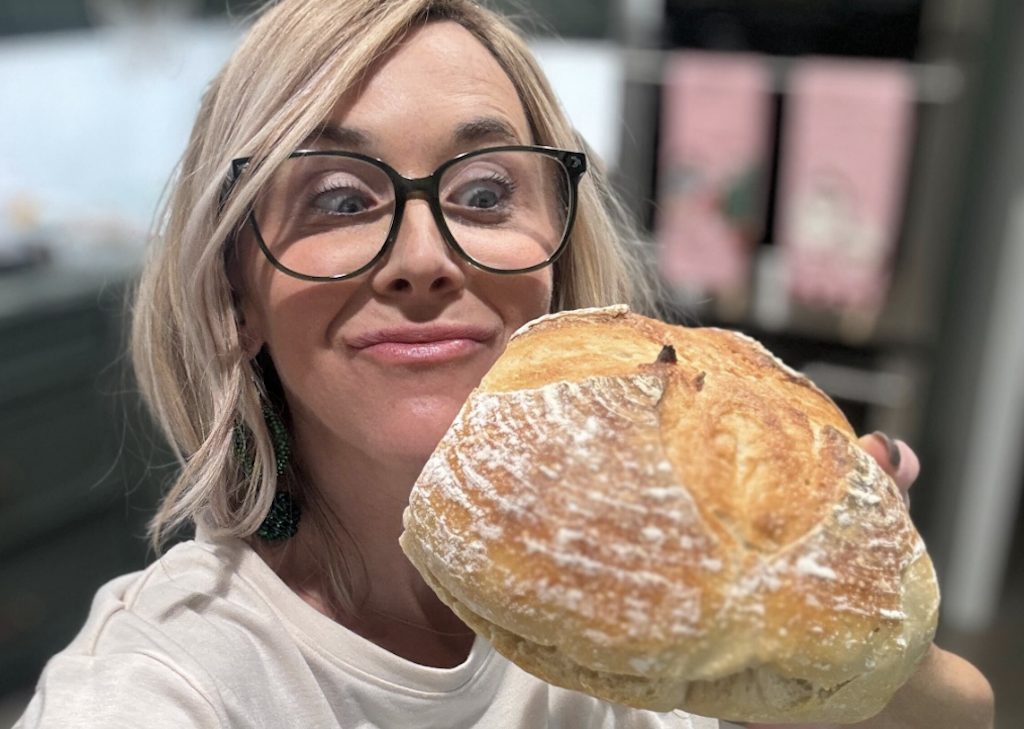 Collin holding sourdough 