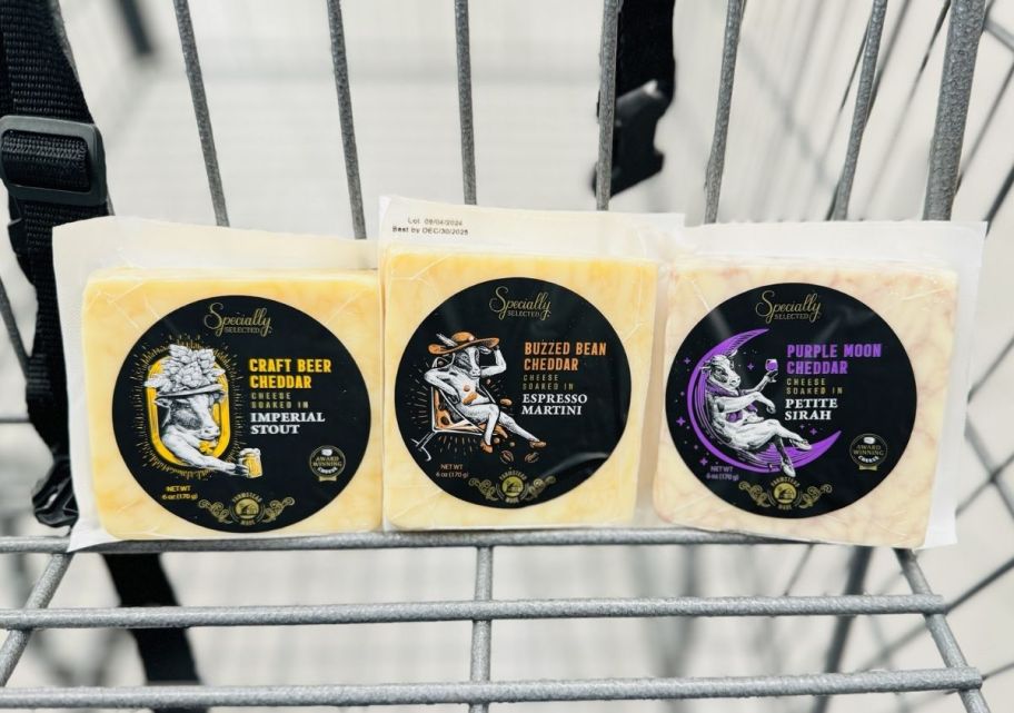 3 craft cheese blocks in a shopping art