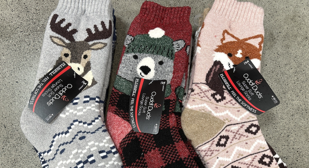 Cuddl Duds Holiday Socks 3-Pack Only $8 on SamsClub.com