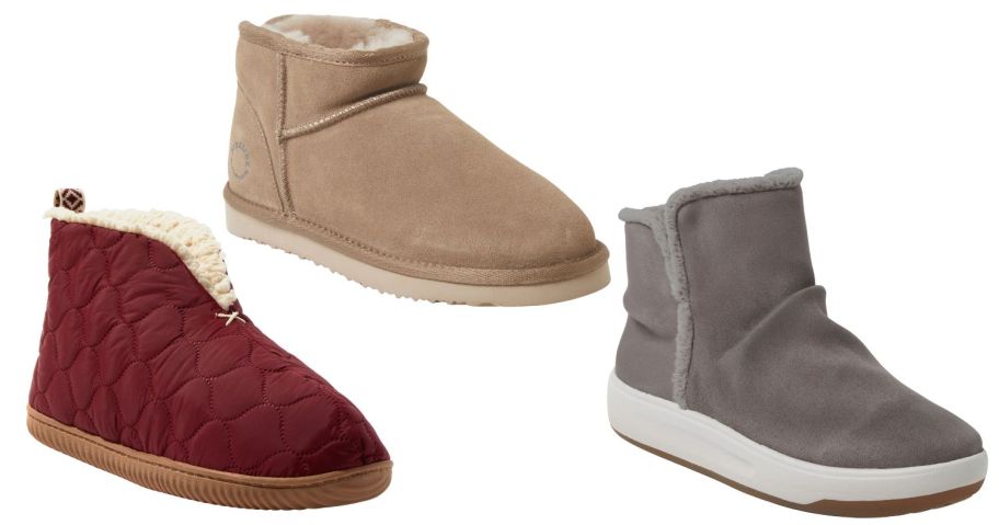 three dearfoams boots